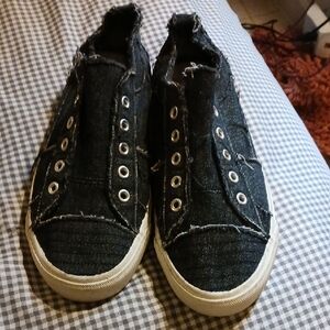 Denim Slip-On Sneakers